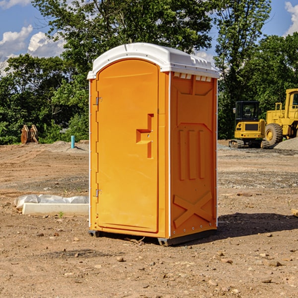 how often are the portable restrooms cleaned and serviced during a rental period in Estes Park Colorado